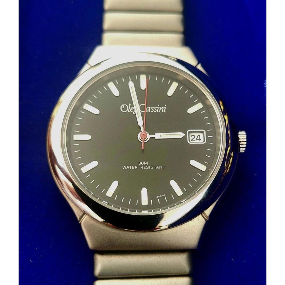 Rare Vintage Oleg‎ Cassini Mens Designer Watch New Box & Tags